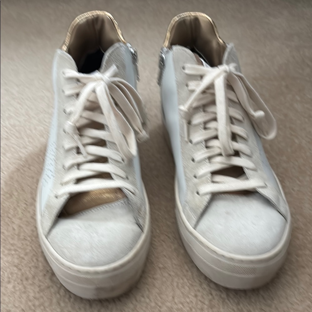 Golden White Sneakers - Picture 3 of 4